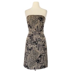 The limited faux snake skin strapless dress size 2
